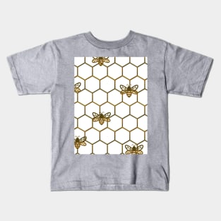 Honeybee Pattern Kids T-Shirt